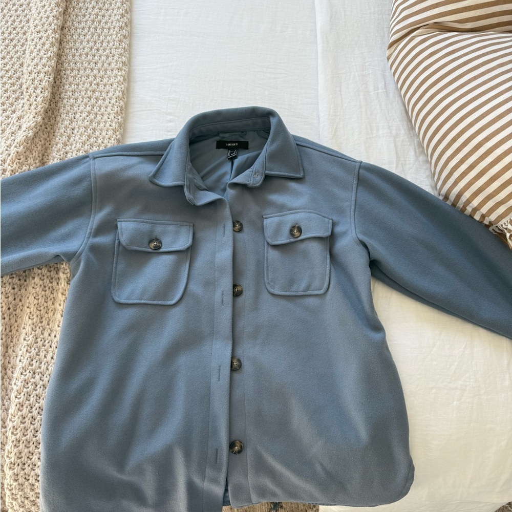 Forever 21 Utility Jacket in Slate Blue